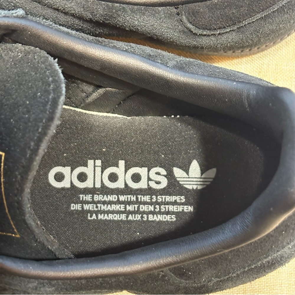 Adidas Men's Black Gazelle Suede Sneakers Size 7 - Picture 11 of 12